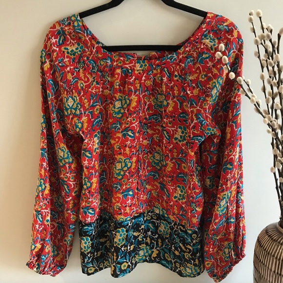 Tolani Silk Floral Top - Picture 4 of 5